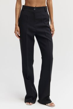 Брюки костюмные прямые черного цвета