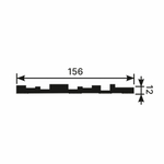 Cosca Decor. Панель RP002, 156х12, 2800мм, Экополимер