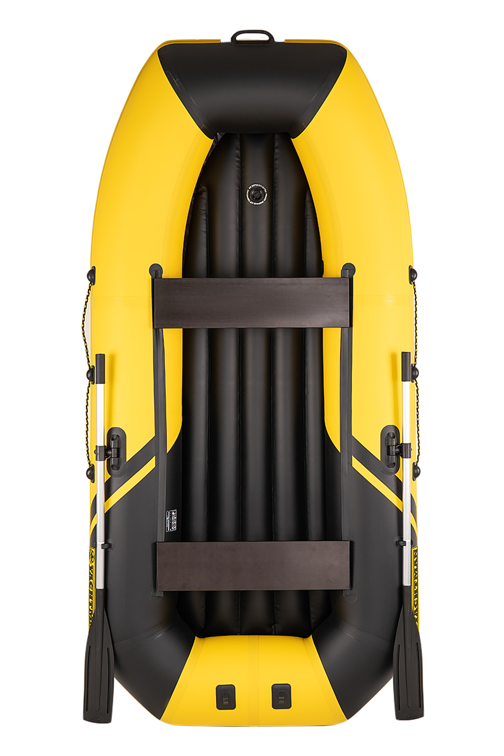 YACHTMAN-280 МНД НАДУВНОЕ ДНО (Яхтман) желтый-черный (лодка ПВХ с усилением)