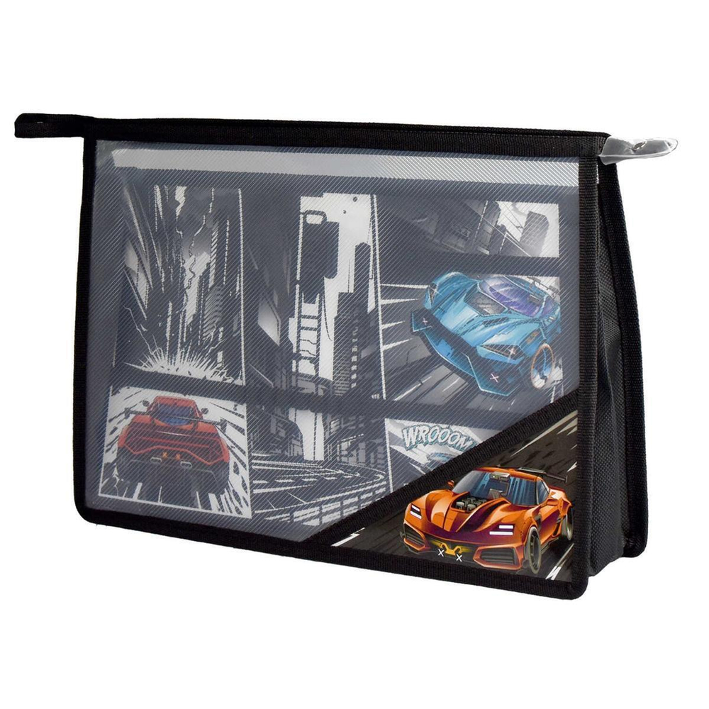 Папка для уроков труда А4 пластиковая "Гонки" (Феникс+)