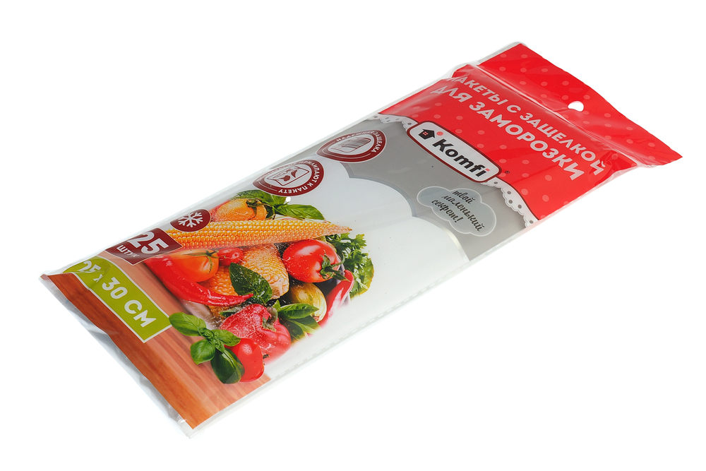 Пакет для заморозки с защелкой 25смх30см 25шт/уп Komfi