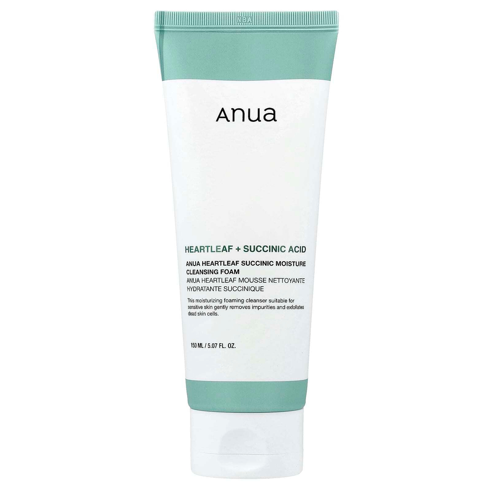 Anua, Heartleaf, янтарная увлажняющая пенка для умывания, 150 мл (5,07 жидк. унции)