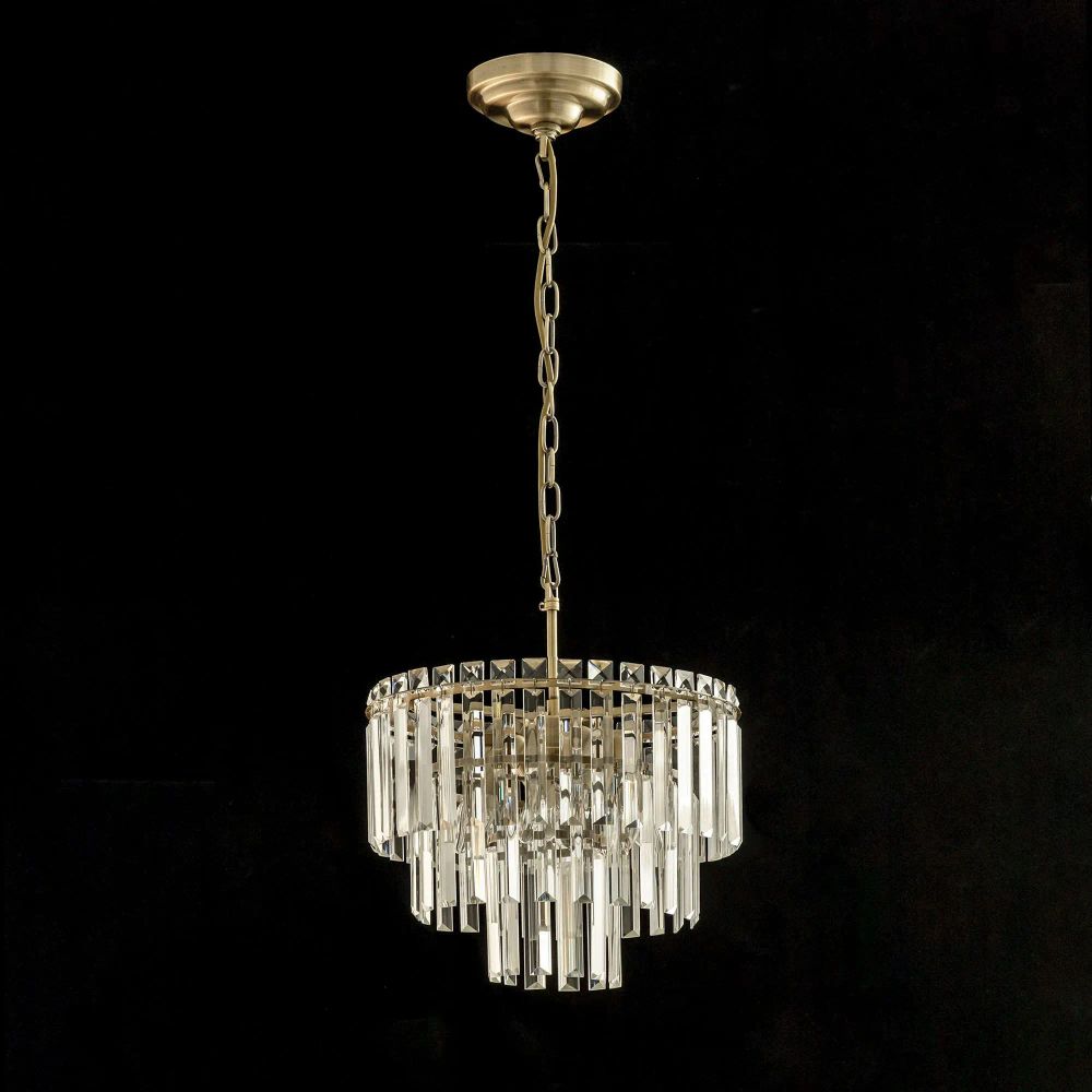 Citilux Фонда CL303163 Люстра хрустальная подвесная Бронза