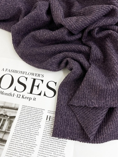 ТЕМНАЯ СИРЕНЬ - Вязаный трикотаж с люрексом (ОЗ71)