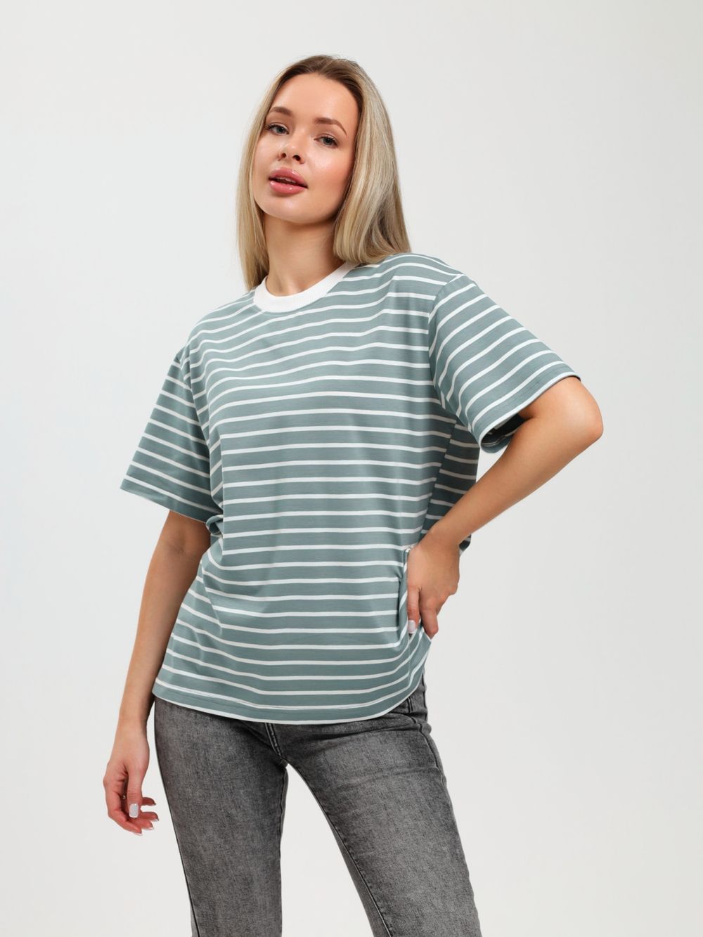 Футболка Брина-2 Виотекс СЕРО-ЗЕЛЁНЫЙ