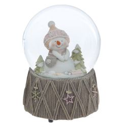 GAEM Фигурка декоративная "Снеговик" в стекл шаре (ключ,муз), D 10 см, L10 W10 H14 см, 2в.