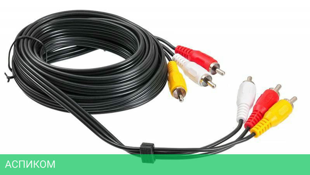 Кабель Buro BAAC027-5 3хRCA (m-m)5.0м черный