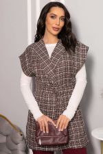 Жилет костюмный из твида Жюлли (кофе) Б14489-4М LT Collection