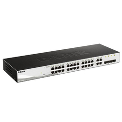 Коммутатор D-Link DGS-1210-28 / FL2A Управляемый L2 коммутатор с 24 портами 10 / 100 / 1000Base-T и 4 комбо-портами 100 / 1000Base-T / SFP