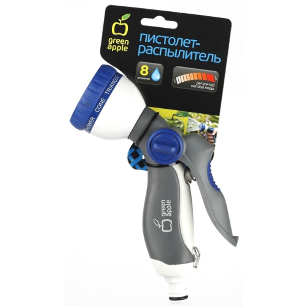 GWHM12-037 GREEN APPLE Пистолет-распылитель, пластик, 8 режимов