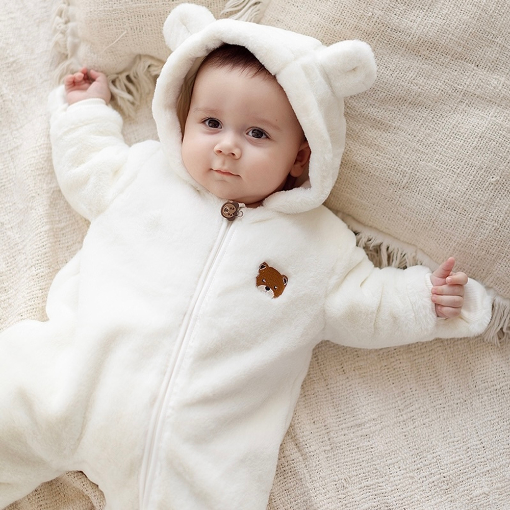 Комбинезон с ушками "Teddy Bear" (Молочный/0-3 мес. )
