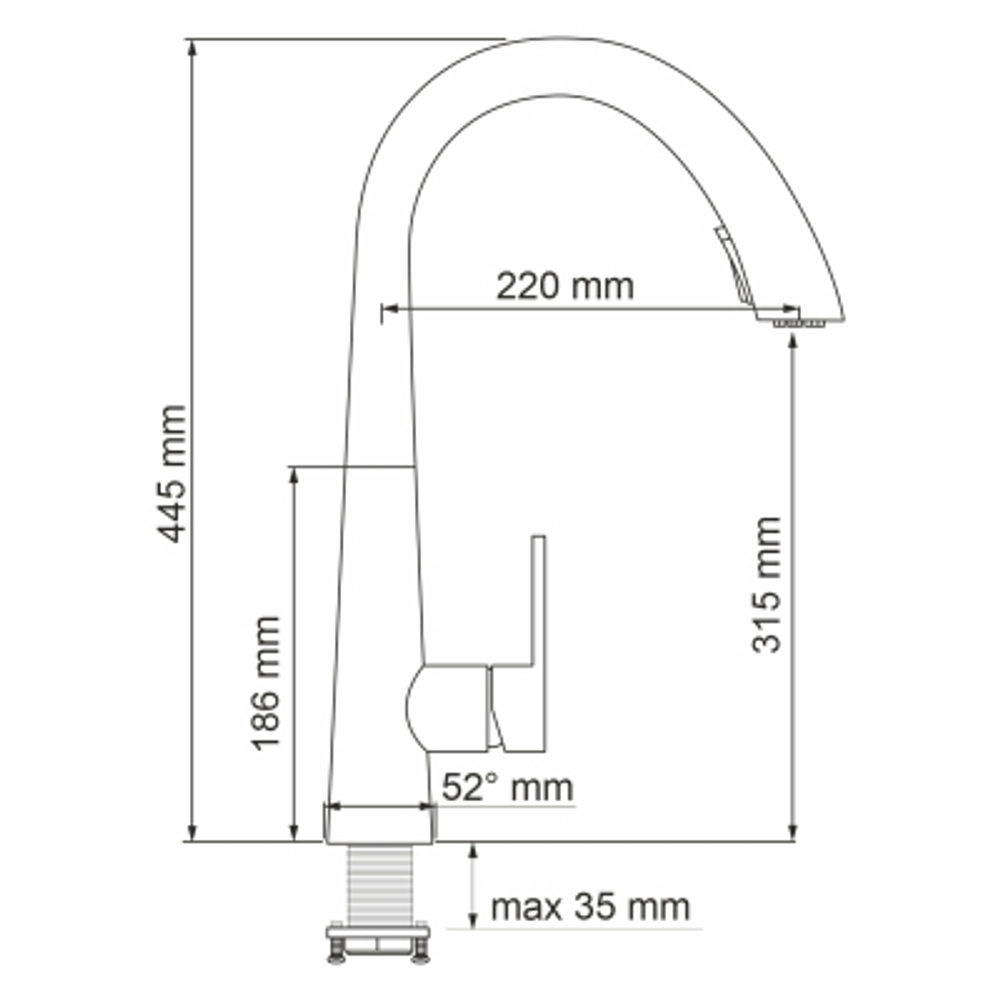 Смеситель для кухни WasserKRAFT A8617