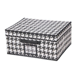 Короб для хранения "Пепита", Д400 Ш330 В180, черно-белый
