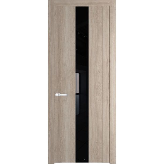 Межкомнатная дверь Profil Doors 1.9N дуб сонома стекло чёрный лак