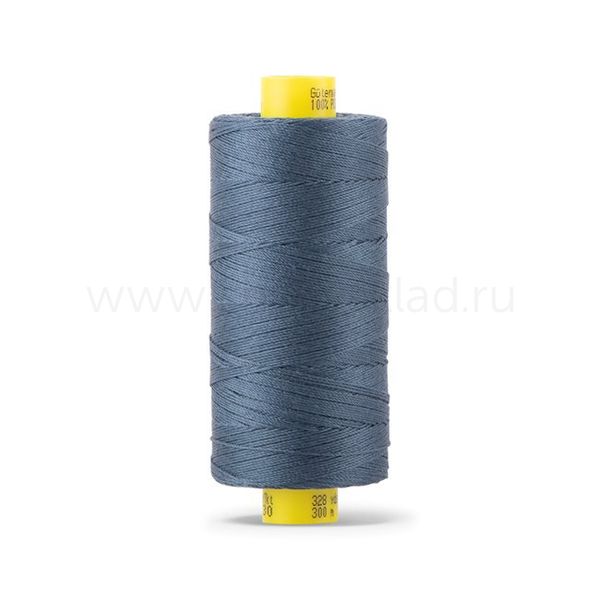 Нитка Gutermann Mara 30 (300 метров), 1 кат., для отстрочки | 593 т.зелено-синий