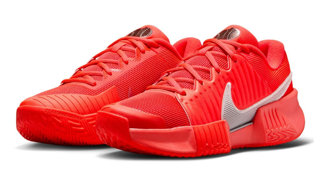 Женские Кроссовки теннисные Nike Zoom GP Challenge Pro Clay Premium - bright crimson/metallic silver