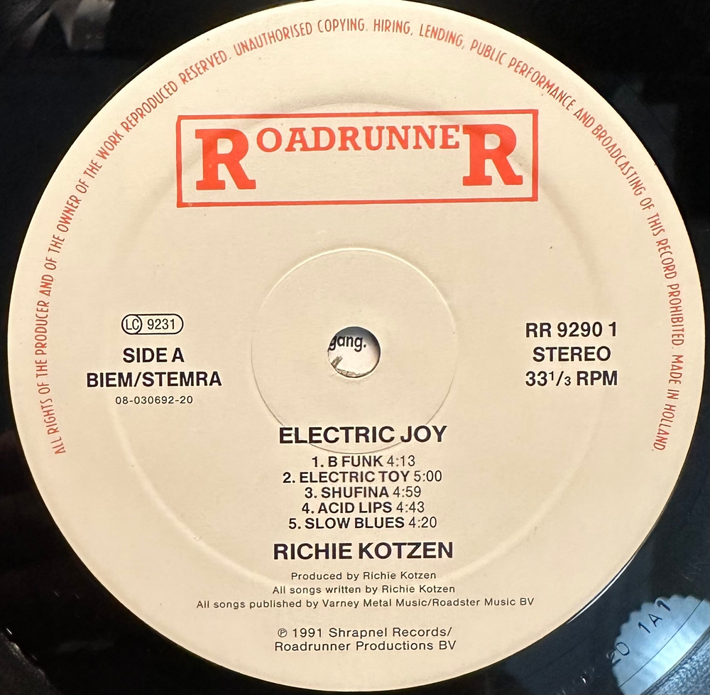 Richie Kotzen - Electric Joy (Голландия 1991г.)