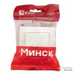 Кнопка звонка СП, Минск, 10А, белый EKF