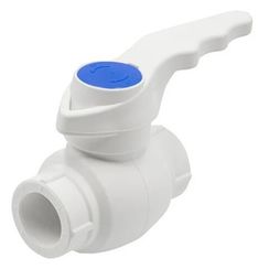 Кран шаровой ППР 20 ручка, белый