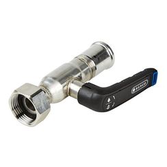 Кран шаровой HENCO из нерж. стали с ручкой, пресс-накидная гайка, 26x1