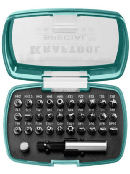 Набор специальных бит SPECIAL-32, 32 предмета, Cr-Mo, KRAFTOOL 2610-H32
