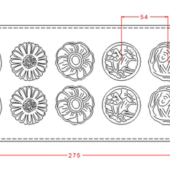 16 | Форма для шоколадных плиток "Цветы" (275*135 мм)