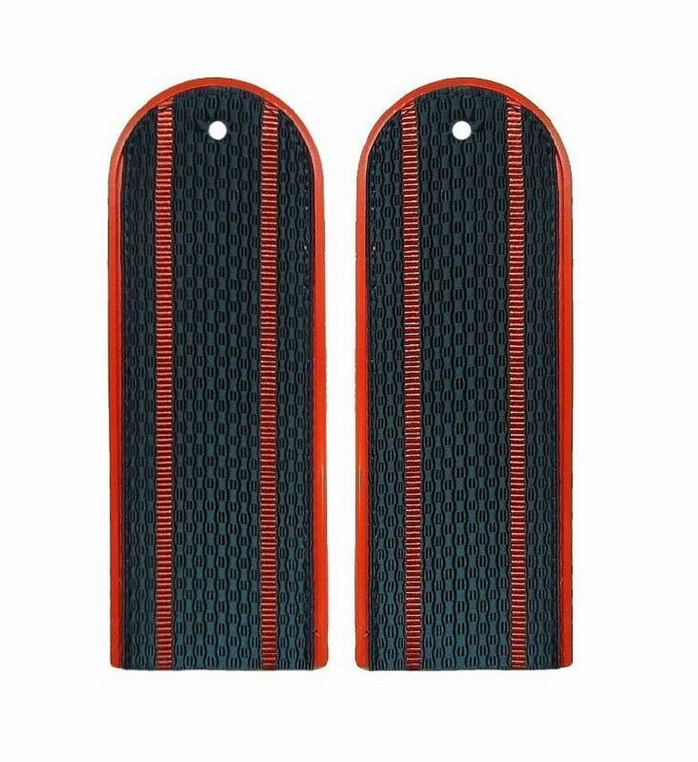 Погоны серо-синие МЧС с двумя просветами (на пластике)