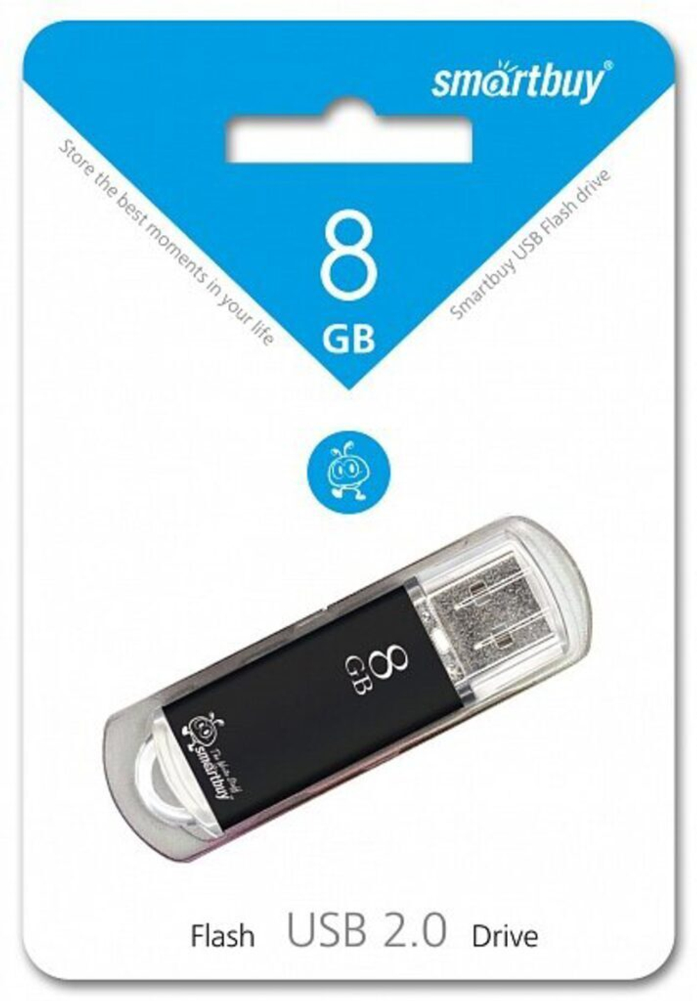 Флеш-драйв 8 GB USB Smartbuy V-Cut Black