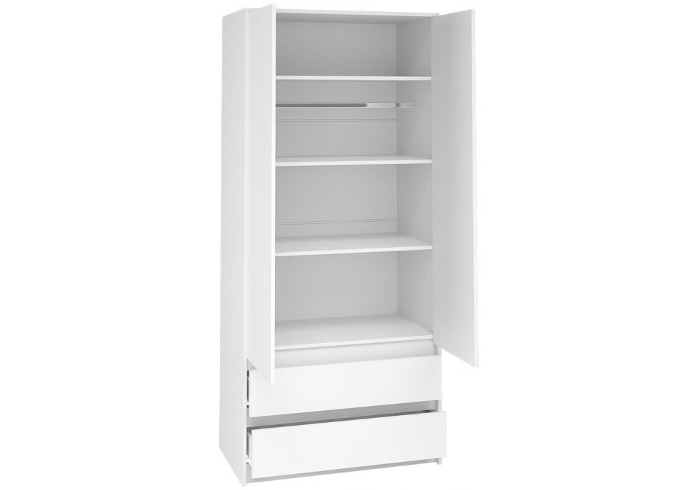 Шкаф Идена ШК06-900 ЛДСП белое / ЛДСП белое