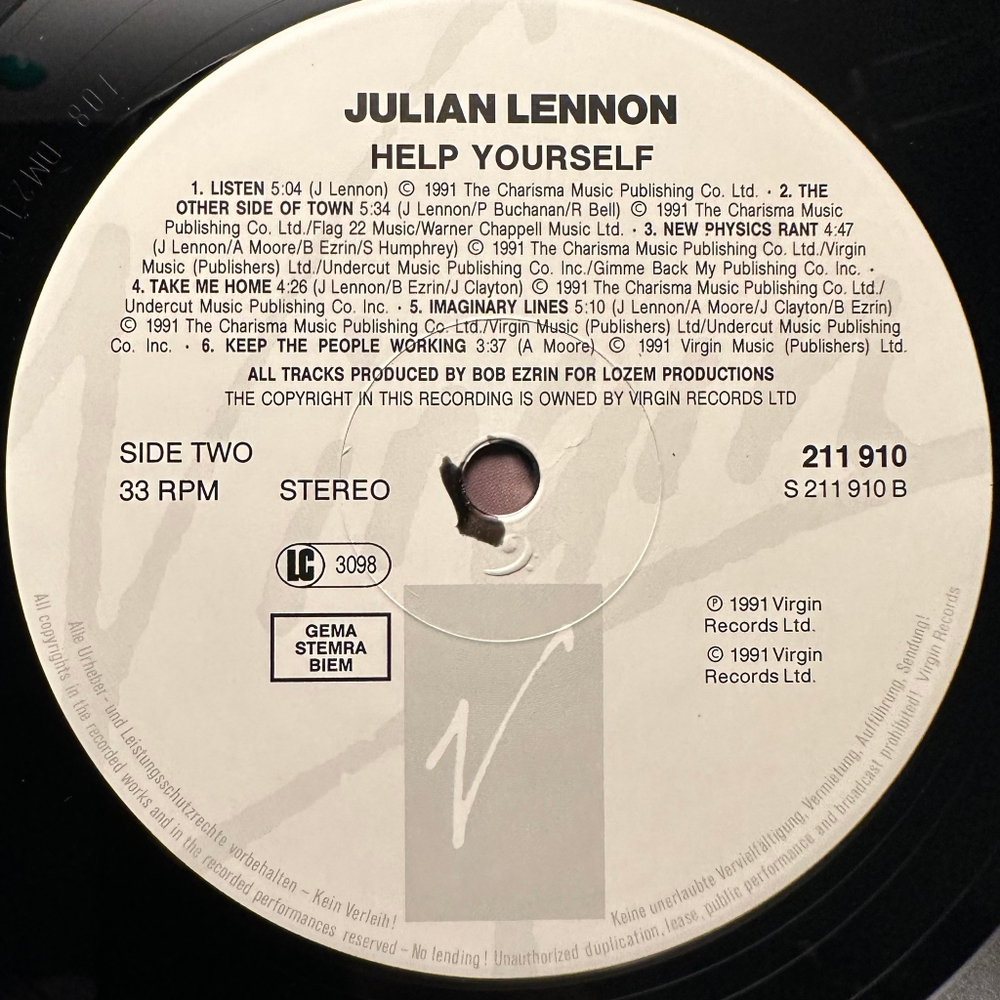 Julian Lennon - Help Yourself (Европа 1991г.)