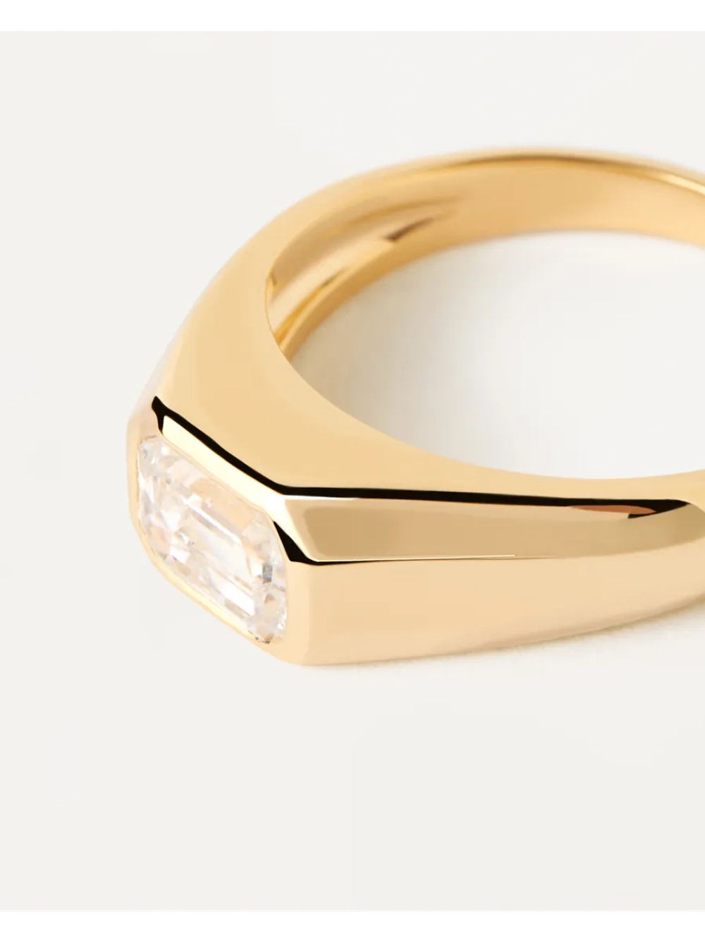 Кольцо Octagon Shimmer серебро 925 пробы покрытое золотом