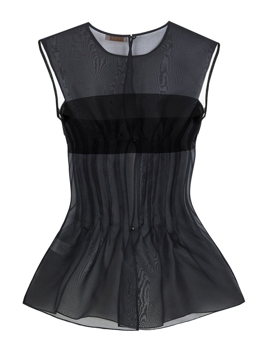 Прозрачный топ шелковый