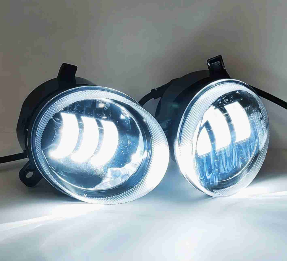 WD-030 / ПТФ (3 линзы, белый свет) для Audi Q5, Q3, A4, A5, A6, VW Passat CC, светодиодные противотуманные фары (2 шт. / комплект) *