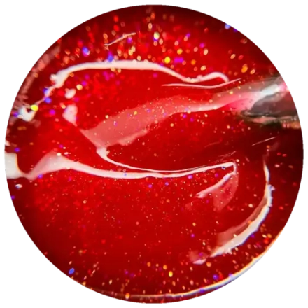 Гель моделирующий мерцающий красный 15мл,ОПЦИЯ