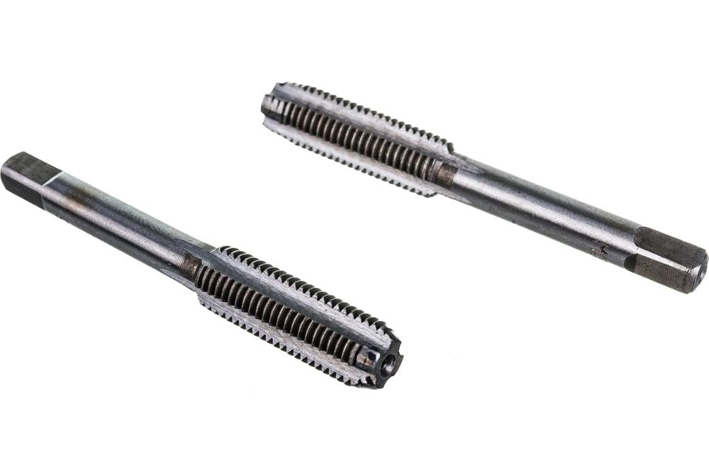 Метчики метрические,легированная сталь набор 2 шт М10х1,25мм