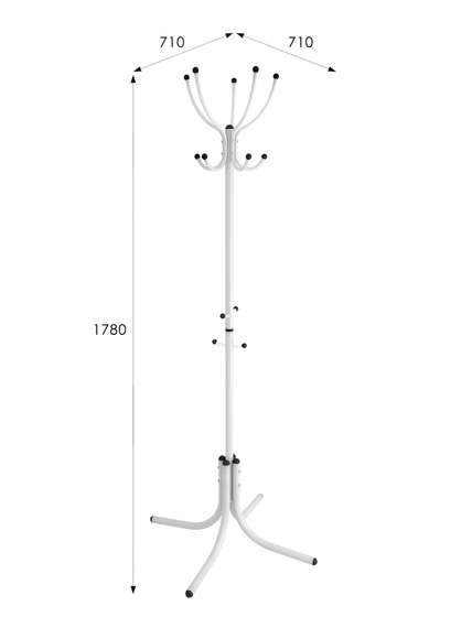 Вешалка напольная М 10 белый