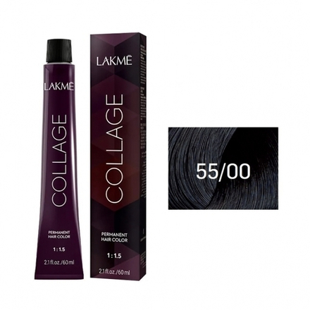 Lakme Collage Крем-краска для волос, 55/00 Светлый шатен интенсивный, 60 мл
