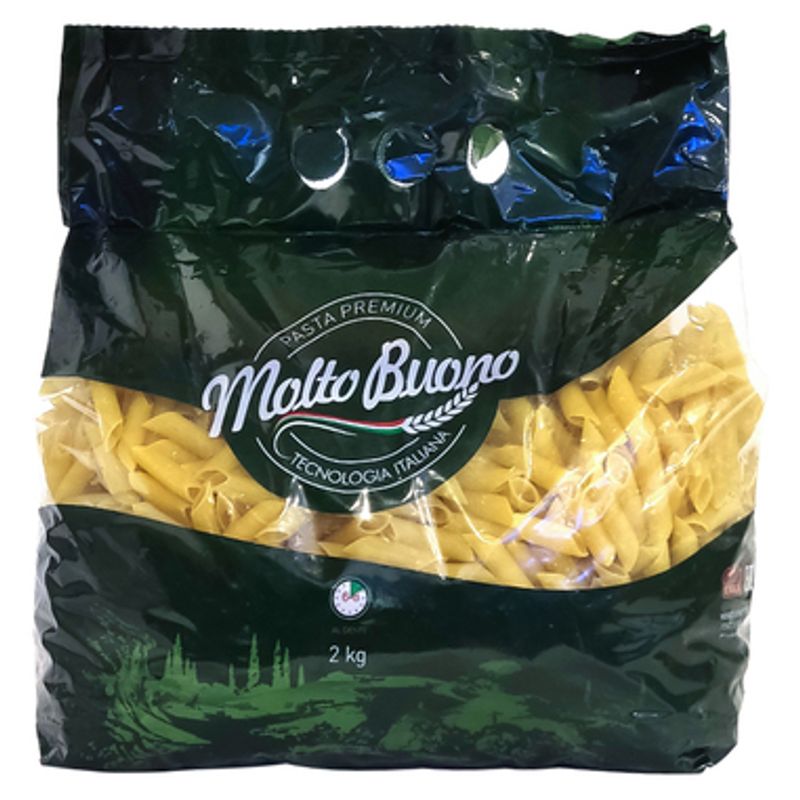 Макароны Molto Buono перья рифленые высший сорт 2 кг/упак
