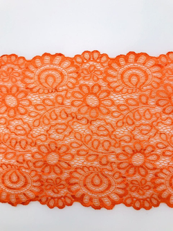 Кружево эластичное оранжевое 20 см