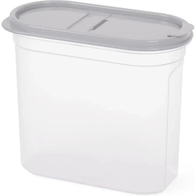 Емкость для сыпучих продуктов Космо 1,65л с клапаном, серый