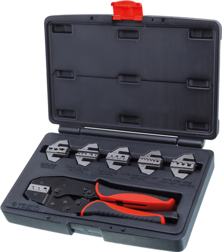 KA-1278 Клещи для обжимки клемм в наборе, 7 предм.