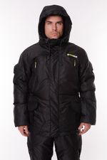 Зимний костюм для охоты и рыбалки ONERUS "Горный -45" (Таслан, Черный) Полукомбинезон