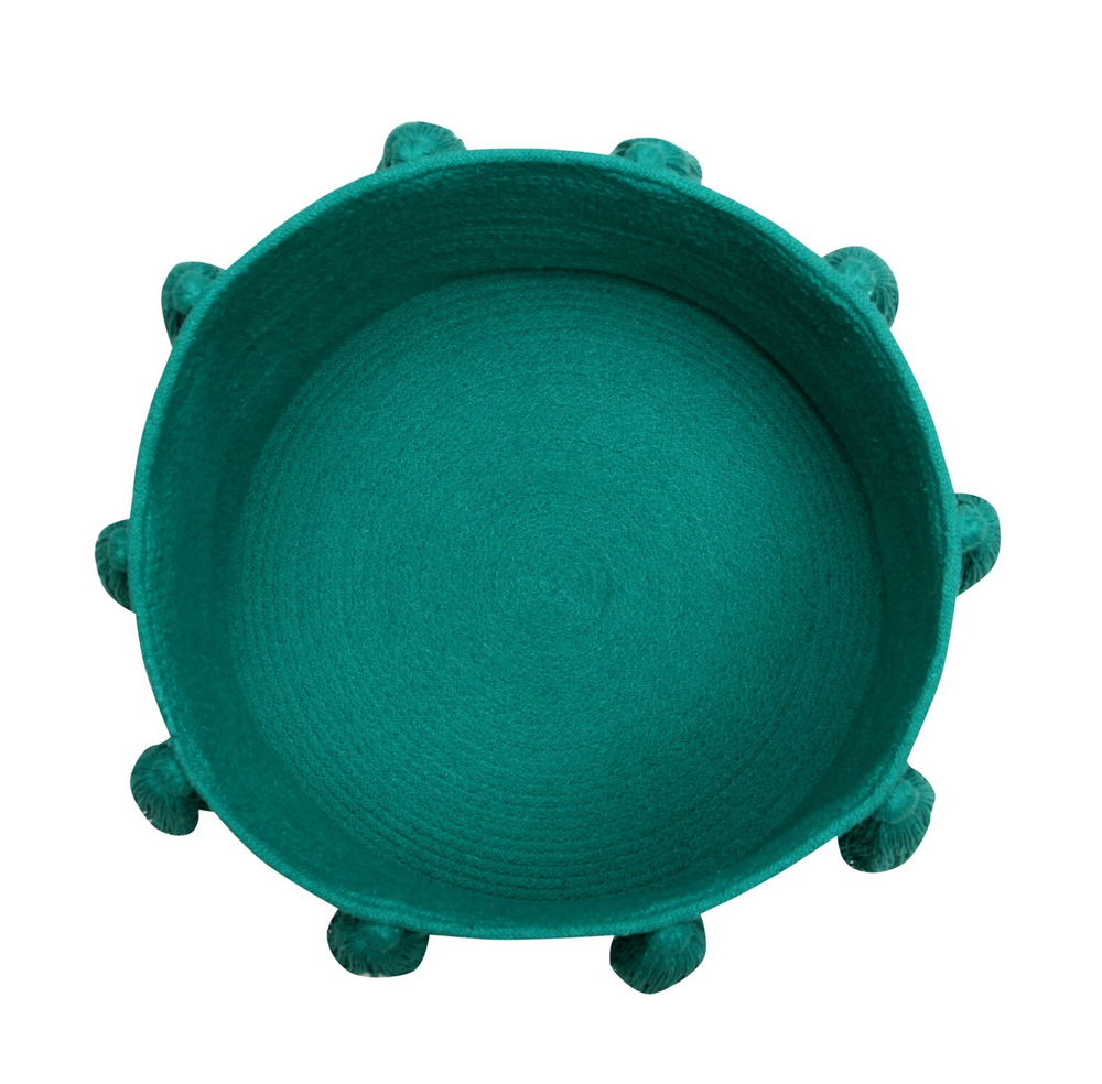 Корзина Lorena Canals Tassels Emerald (30 x Ø45 см)
