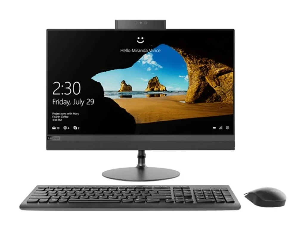 24" Моноблок Lenovo Ideacentre AIO 520-24IKU (1920x1080, Intel Core i5-8250U, RAM 8ГБ, SSD 256ГБ, Intel UHD Graphics 620, Win 10 Pro)