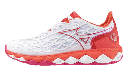 Женские Кроссовки теннисные Mizuno Wave Enforce Tour AC - белый, красный, Фиолетовый