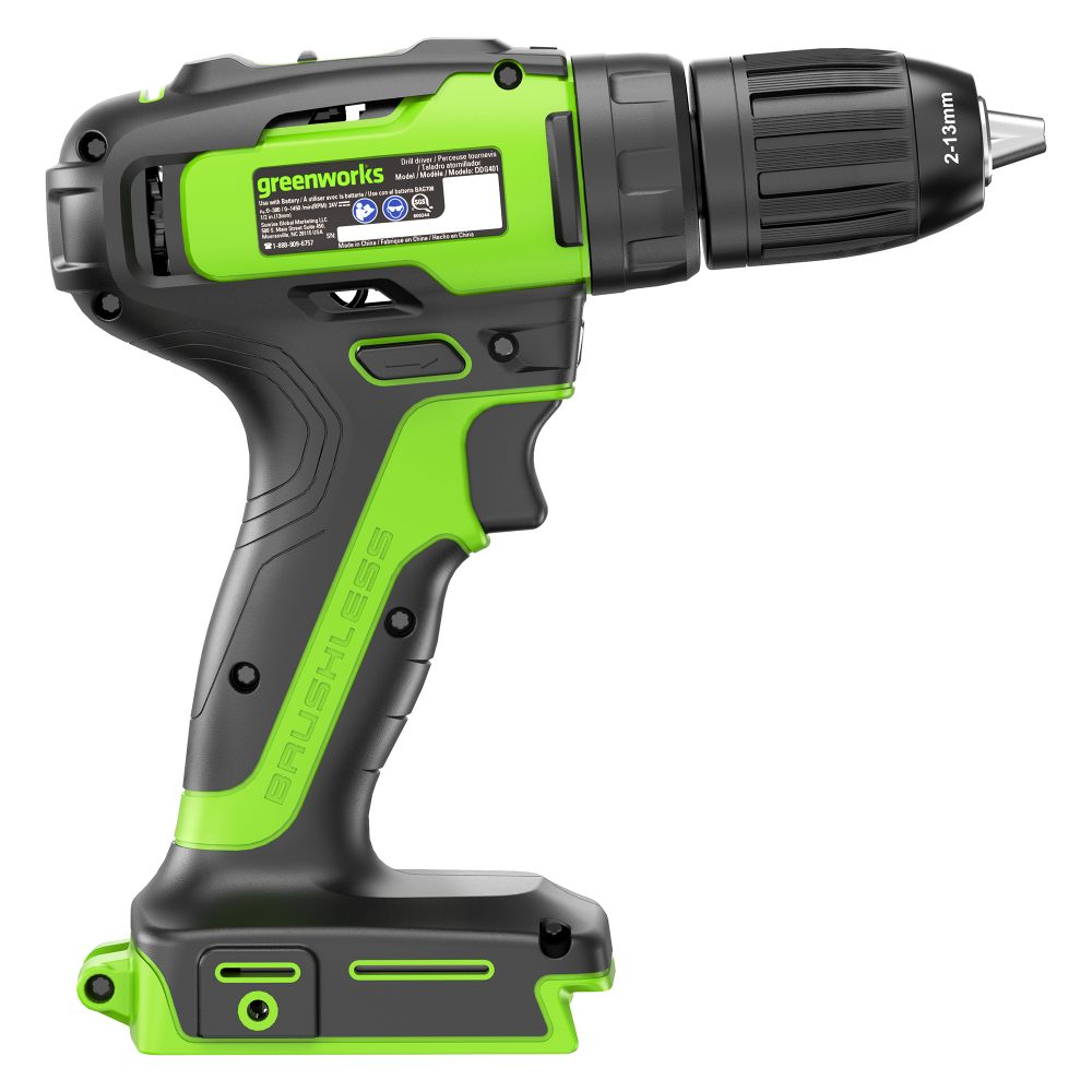 Аккумуляторная дрель шуруповерт Greenworks GD24DD35,3704007, 24v, без АКБ и ЗУ