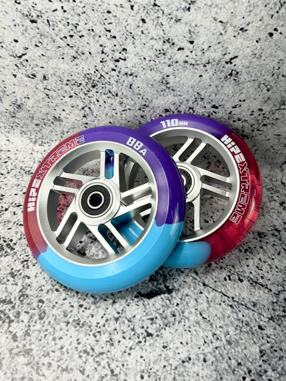 Набор колес HIPExtreme H5 mix 110*24 мм, серебро/розовый/голубой/фиолетовый