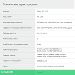 Роутер беспроводной Digma DWR-AC1202 черный