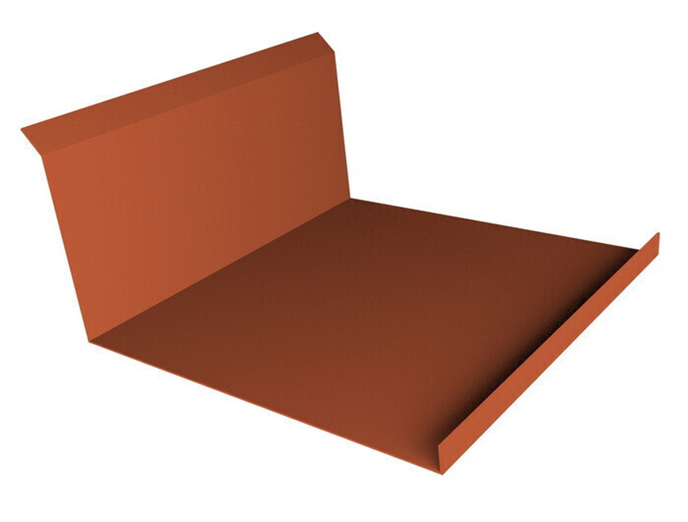 Планка примыкания нижняя Grand Line Velur X Ral 8004 260х122 мм резка