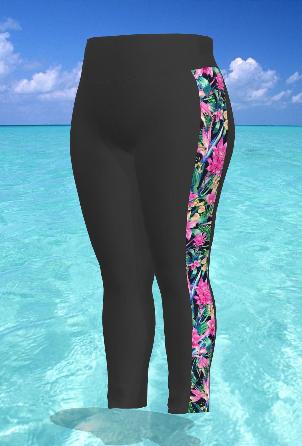 Купальный костюм 17260-17268 тропические цветы